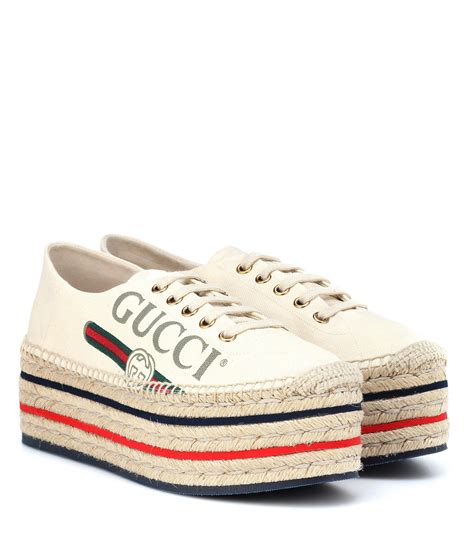 gucci espadrilles weiss|Gucci platform espadrilles.